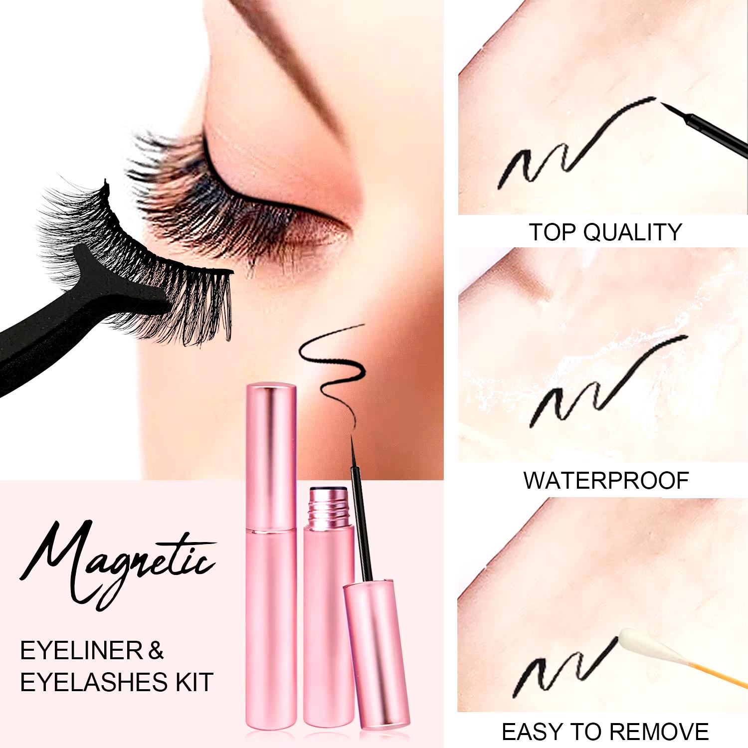 Gach Ní mór duit a Eolas Faoi Fhabhraí Maighnéadacha Síoda ​​Sintéiseacha le Kit Eyeliner