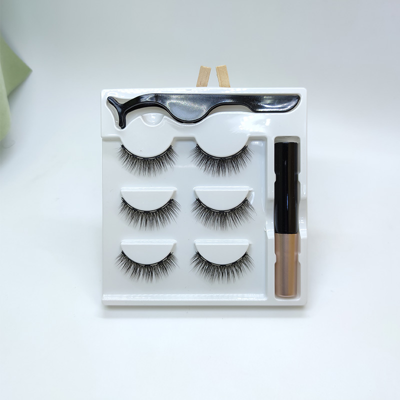 3 Phéire Fabhraí Maighnéadacha Kit Le Applicator Tweezers
