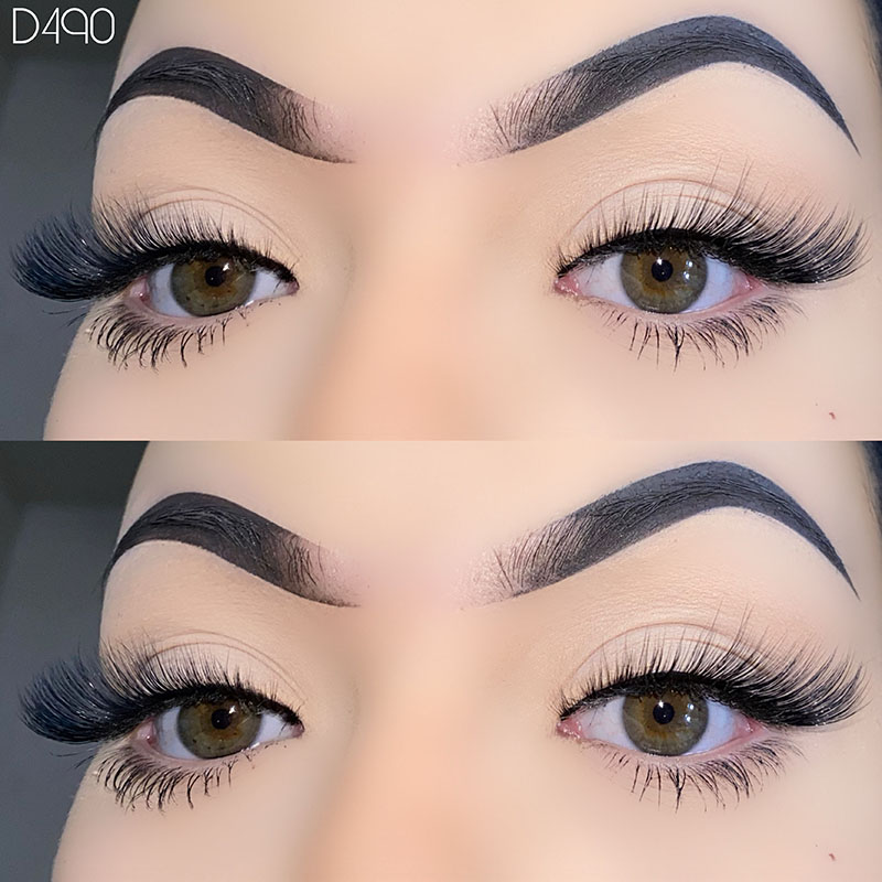 Sciathán Angel 3D Eyelash Síneadh Stráice Lash Pacáiste 5 péirí
