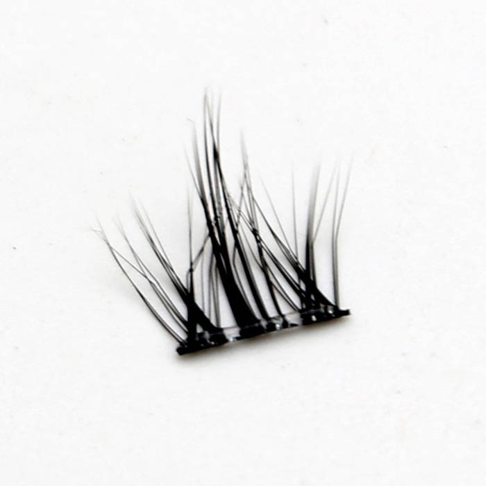 D Curl Braislí Fabhraí Fluffy Lashes Braisle Réamh-Glued