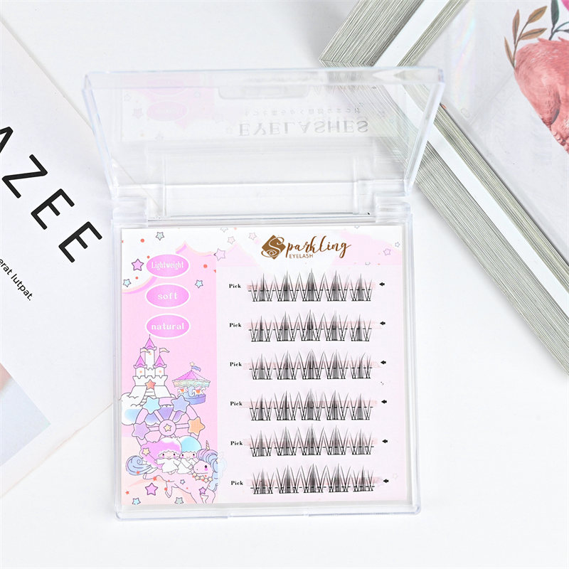 Pre Glued DIY Brúigh ar Bhraisle Eyelash Síneadh