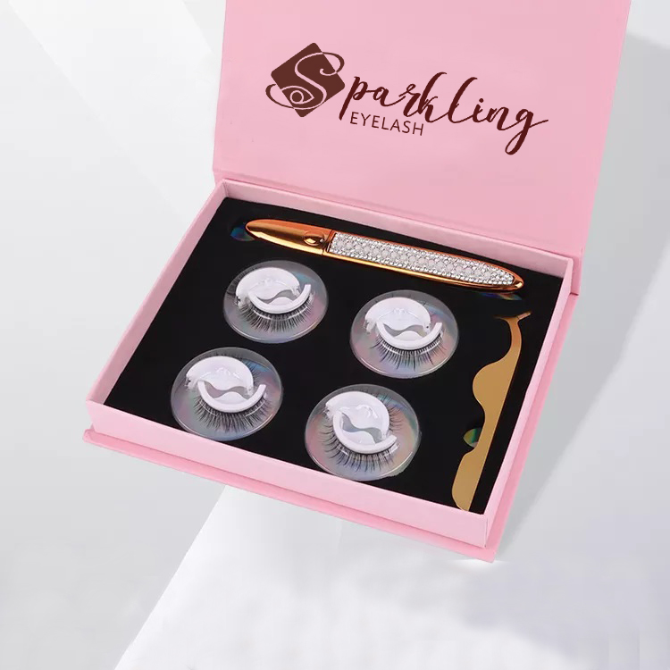 Mórdhíol Silk Faux Mink Fabhraí Féinghreamaitheach Díoltóir Eyelash Stráice na Rúise