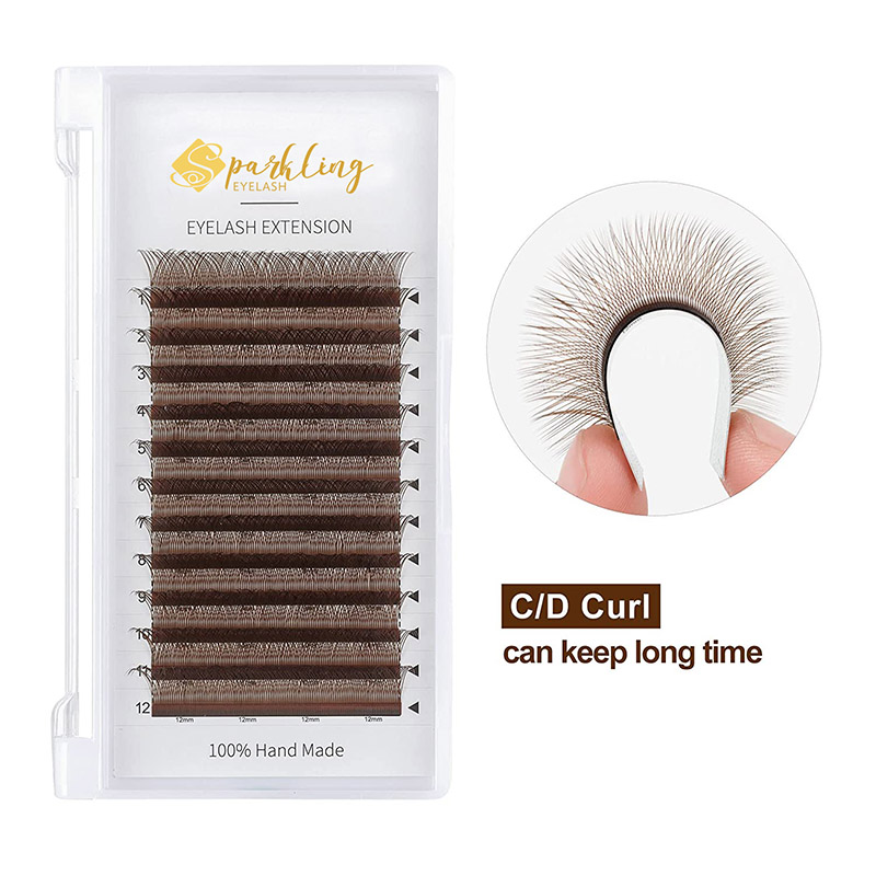 Síneadh fabhraí YY Lashes Curler Donn C 0.07mm 8-15mm Lash Measctha
